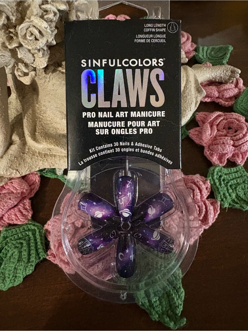SinfulColors Claws Pro Nail Art Manicure - Purple Celestial Coffin Nails